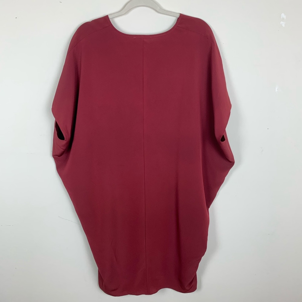 Hatch Burgundy Slouch Kimono Shift Dress Size P - Picture 5 of 8